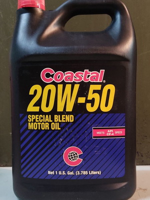 Coastal Special Blend 20W-50 δοχείο λαδιού 1 γαλόνι ΗΠΑ, NOS