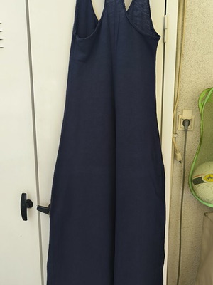 Dark blue dress one size used, simple cotton