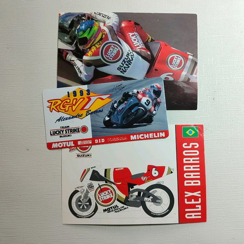 Alex Barros GP500 cards and sticker used