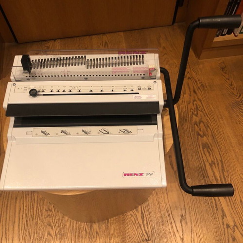Renz SRW 3:1 Binding Machine for Metal Spiral 4x4mm Like New