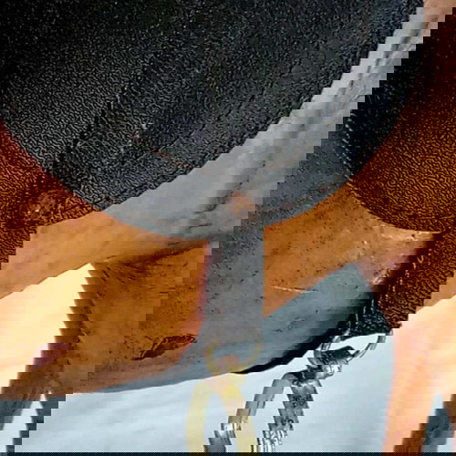 Vintage Handmade Leather Horse like new 54x44cm