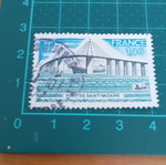France Stamp 1975 Opening of St. Nazaire Bridge like new
