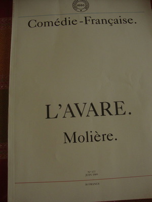 Comédie-Française L'Avare Molière used