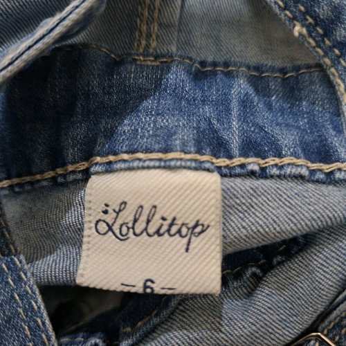 Denim overalls for girl 6 years like new, blue