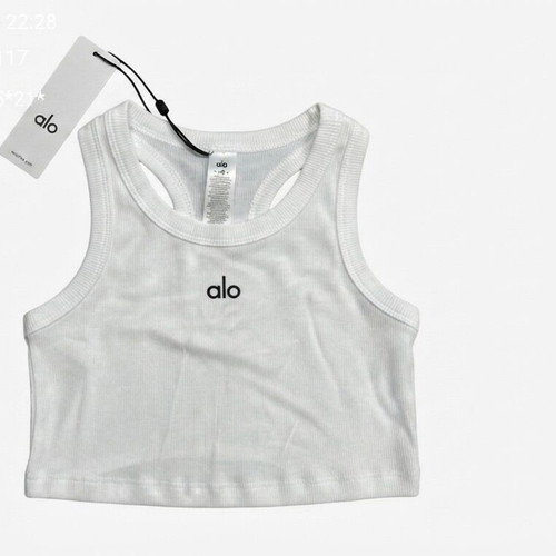 Alo ribbed crop top, white