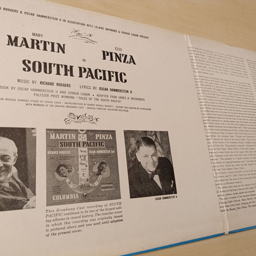 South Pacific collectible vinyl record with original Broadway cast used