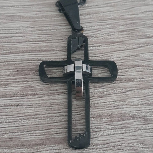 Small black metal cross new