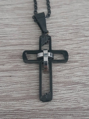 Small black metal cross new