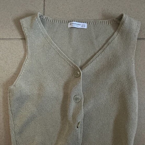 Stradivarius top used, green, size M