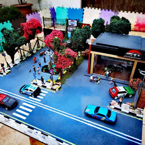 Diorama 1/64 location-themed like new, handmade