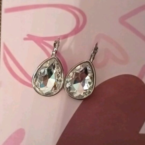 Large teardrop earrings new, hypoallergenic steel