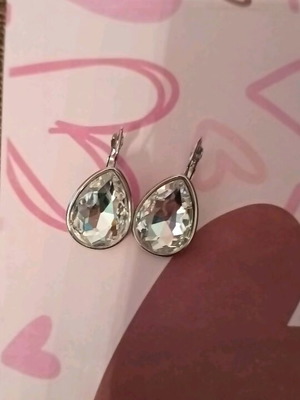 Large teardrop earrings new, hypoallergenic steel