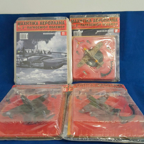 World War II fighter planes new, pack of 4, Deagostini 2006