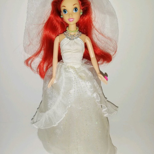Disney Princess Ariel doll used with wedding braid