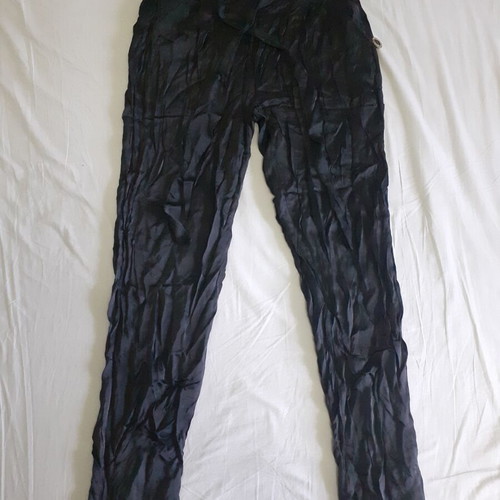 Lynne White satin women's pants used, black, size 38