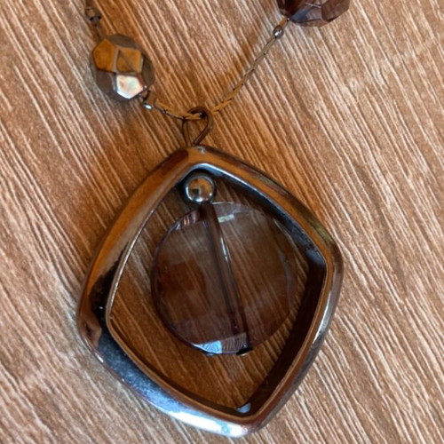 Necklace with beads in black and dark gray shades like new