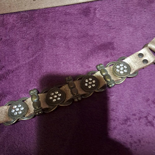 Vintage leather belts with rhinestones and stones, like new
