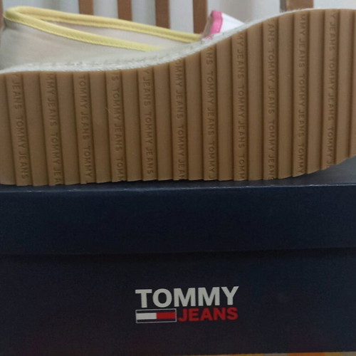 Tommy Jeans Platform Espadrille Shoes Size 41 New White Beige