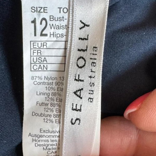 Seafolly one-piece swimsuit new, size 38