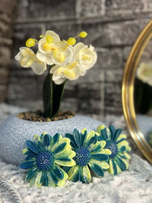 Χειροποίητα wax melts σε σχήμα λουλουδιού καινούργια
