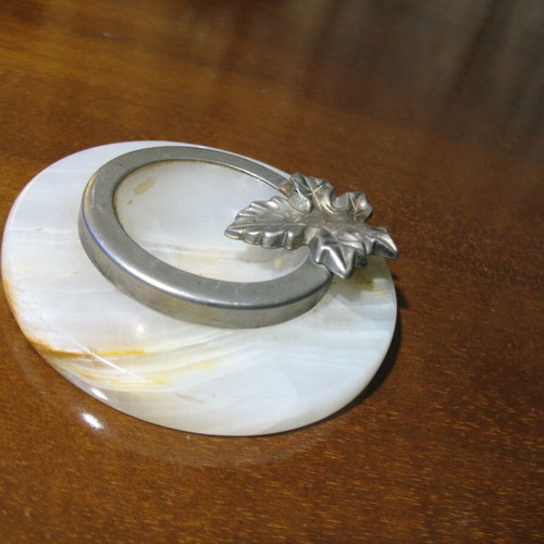 Pair of individual granite ashtrays new