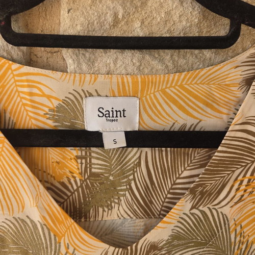 Saint Tropez Tropical Palm Leaf Dress like new, colorful, size S