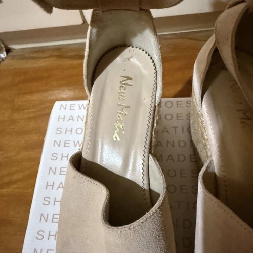 New Matic nude beige espadrilles with suede look, like new