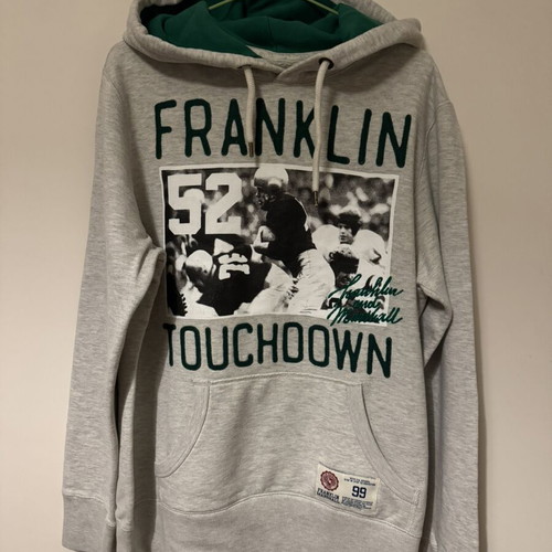 Franklin & Marshall men's hoodie gray with green lining size M like new