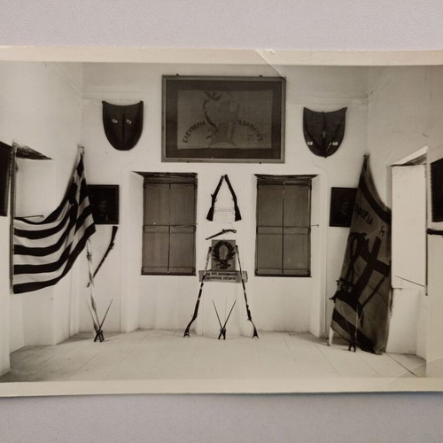 Postcard "Spetses. Museum." used, black and white