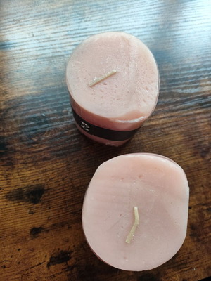 Set of two unscented candles new