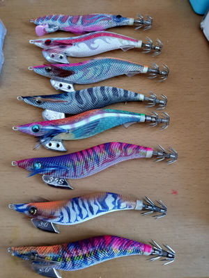 DTD, Yamashita, Tsuriken, Daiwa squid jigs set
