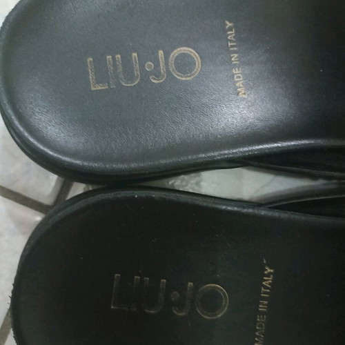 Liu Jo sandals new, black with colorful crisscross strap