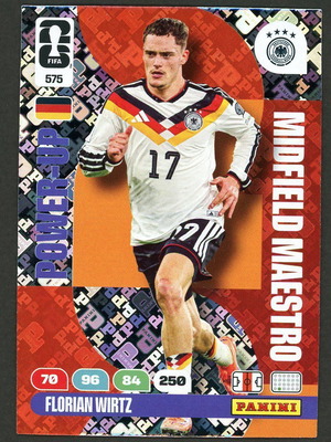 2026 Panini World Cup Adrenalyn XL #575 Wirtz Power Up σαν καινούργιο πακέτο