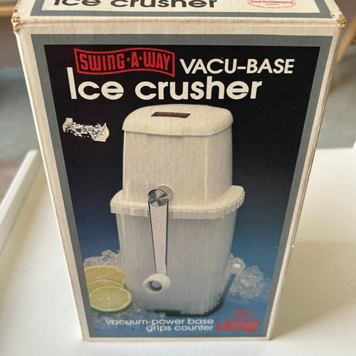 Vintage swing away ice crusher plastic hand used