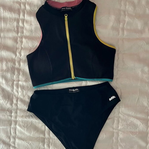 Bdtk swimsuit like new, top size S, bottom size L, black
