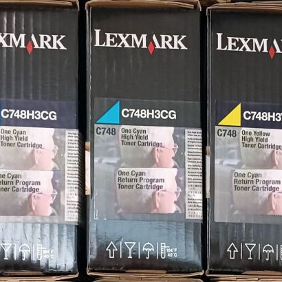 Lexmark C748H3@G Toner set like new, CMYK 10K pages