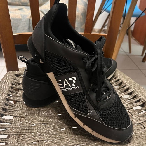 Emporio Armani shoes used, casual, size 46, black and white