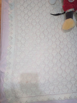 Handmade Crochet Baby Blanket 95x140 with Gift Piqué Blanket 95x150