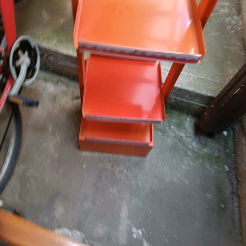 Metal Kinder display shelf used