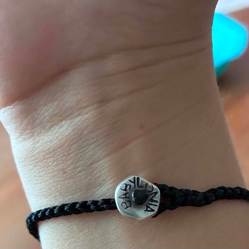 Babylonia silver 950o bracelet, black and silver