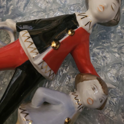 Pierrot clown porcelain Hollohaza like new, 21cm