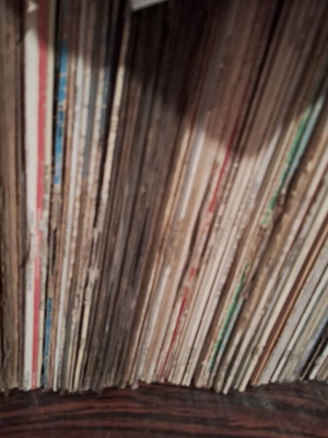 Vinyl records used, 33 rpm, 230 Greek albums