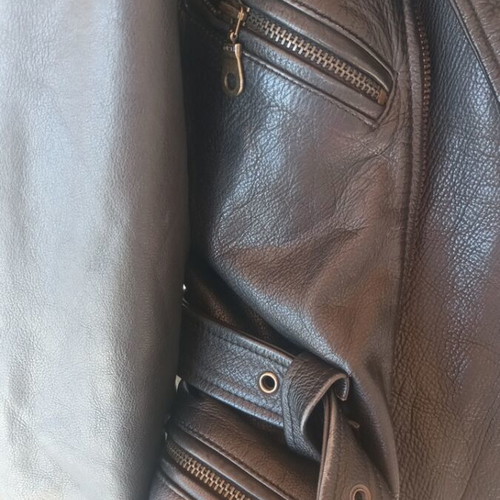 Μπουφάν Hidesign από δέρμα M μεταχειρισμένο, μαύρο, oversized