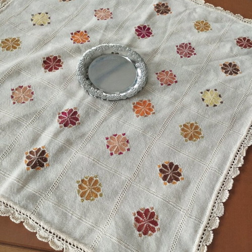 Collectible handmade embroidery set 4 pieces 1960s like new