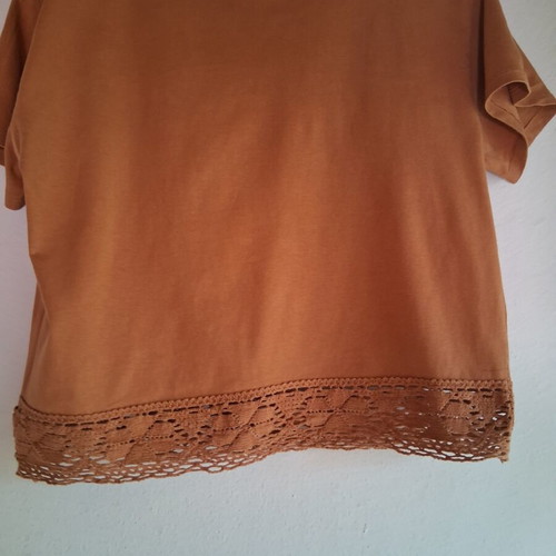 Zara girls' set used, brown and orange blouse with shorts
