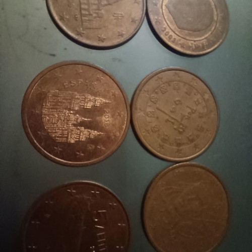 5 cent coins from 11 countries
