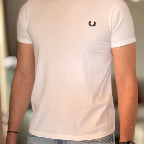 Fred Perry Ringer T Shirt white Small like new