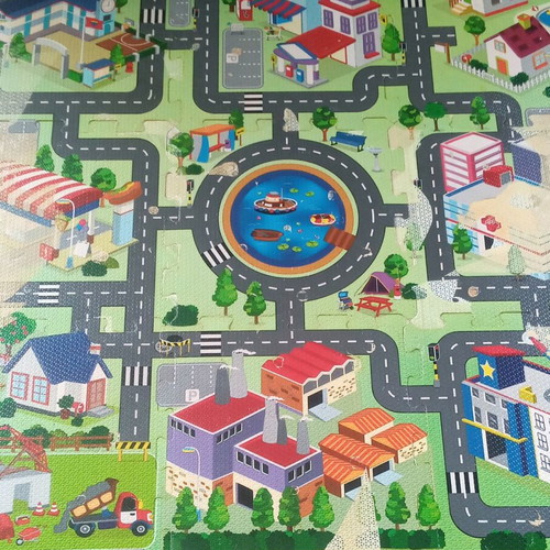 Children's floor puzzle used 9 pieces anti-slip Road Track