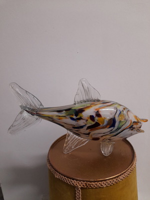 Glass fish used, 1970s vintage
