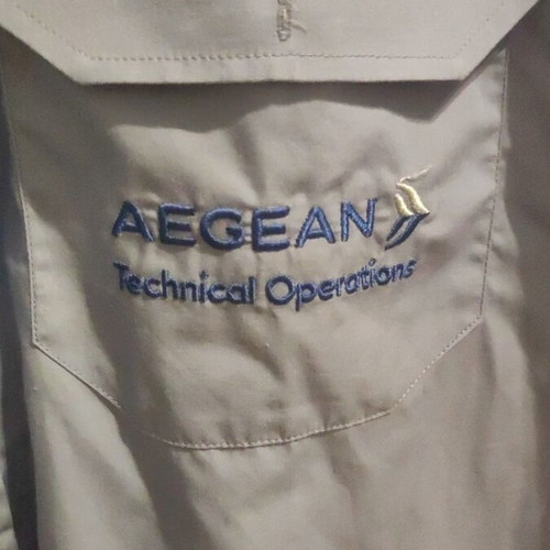 Aegean aircraft mechanic shirts XL short sleeve used, pack of 5